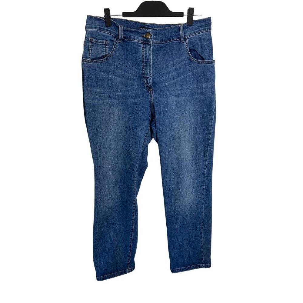Ulla Popken size 18 blue denim jeans boyfriend